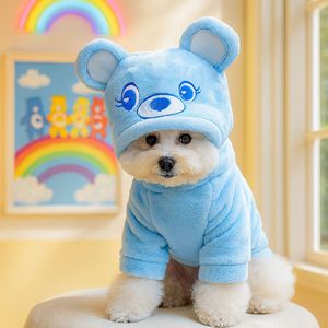 Ropa para mascotas para otoño e invierno, perros pequeños y cachorros, perros y gatos felices, ropa cálida y cómoda, oso arcoíris - Product Image 2