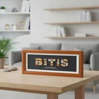 Boîte à souvenirs en bois pour épingles, badges, médailles, cadre profond, montage mural, support de collection, décoration de la maison et du bureau