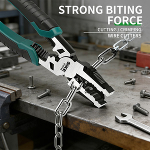 Alicates <span class=keywords><strong>El</strong></span>éctricos Multifuncionales OEM <span class=keywords><strong>de</strong></span> Grado Industrial, Herramientas para Pelar, Cortar y Crimpar Cables con Superficie <span class=keywords><strong>de</strong></span> Mordaza Dentada - Product Image 4