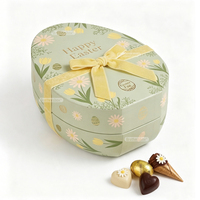 Caja de Embalaje Ovalada Decorativa Pequeña y Linda con Tapa y Base en Forma de Huevo Personalizada para Dulces, Especial para la Pascua