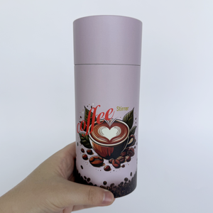 หลอดกระดาษคราฟท์สีดำรีไซเคิลแบบแฮนด์เมดบรรจุภัณฑ์ทรงกระบอกสำหรับชาเครื่องสำอางอาหารภาชนะกระดาษแข็ง - Product Image 6