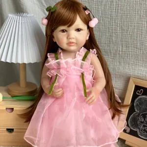 R & B venta al por mayor pulgadas modelo juguete Loli Niñas Ropa y venta marrón hecho China Pee beber silicona Reborn Baby Dolls
