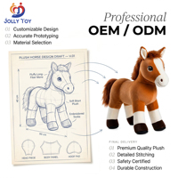 Jouet en peluche cheval personnalisé, animal en peluche réaliste, 20 cm, peluche douce, fabricant de jouets en peluche OEM ODM