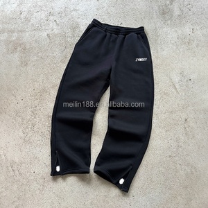 High End Custom Manufacturer Wide Leg Pants Men Designer Casual Pants Street Wear <b>Jogger</b> <b>Baggy</b> Flare Sweatpants - Product Image 3