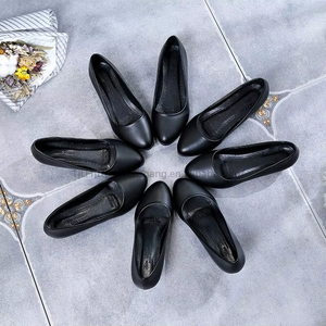 Zapatos de Tacón Alto Profesionales para Mujer, con Suela de Cuero Negro, Superficie Suave, para Entrevistas y Trabajo - Product Image 3