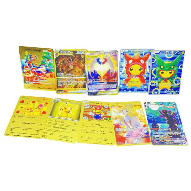 Custom Metal Golden Poke Mon Trading Cards - Original Collection Custom Metal Golden Poke Mon Trading Cards - Original Collection