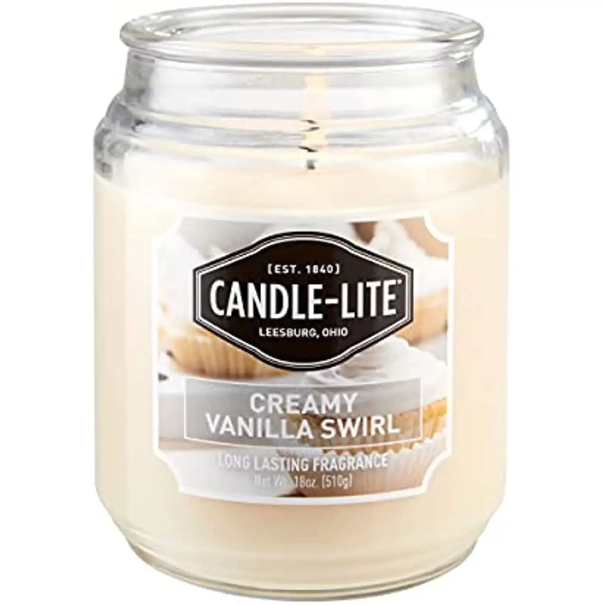 Newart Candle lite Duft kerzen Cremiger Vanille-Wirbel-Duft Single-Wick Aromatherapie-Kerze Weiße Farbe