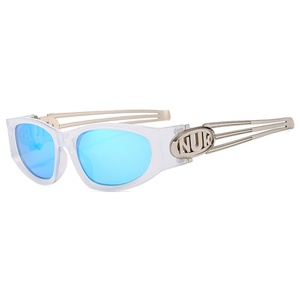 Lunettes de soleil Y2K futuristes tendance pour unisexe, style rétro hip-hop, version femme, monture en alliage, verres PC, vente en gros - Product Image 5
