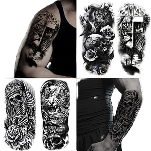 สติ๊กเกอร์สักลายชั่วคราวสำหรับผู้ใหญ่ ขายส่งจากโรงงาน ลายสักฮาโลวีน แบบพิมพ์ได้ ทำเองได้ - Product Image 2