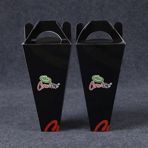 Cajas de comida para llevar negras, desechables, reciclables y biodegradables para pollo frito, <span class=keywords><strong>palomitas</strong></span> y papas fritas, ideales para restaurantes de comida rápida. - Product Image 1