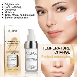 Private Label SPF15 Imperméable Longue Durée Visage Correcteur Maquillage Mat Changement de Couleur Correcteur Maquillage Fond de Teint Liquide - Product Image 4