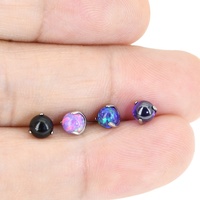 Piercings Getta de Tungsteno sin Rosca con Formas Geométricas, Opal, para Labio y Hueso, Accesorios de Joyería 3-5mm