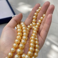 Perles d'eau douce naturelles Edison dorées 11-13mm, haute brillance, perles semi-finies en vrac pour mariage DIY