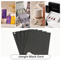 Carton noir Jianglin en pâte de bois vierge 250g/m², 300g/m², 350g/m², 400g/m², 450g/m², durable et élégant, pour impression et emballage cadeau et artisanat