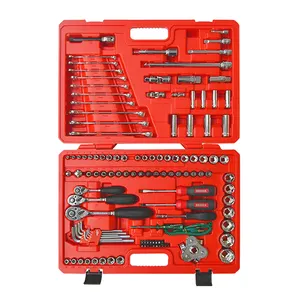 121 Stuks Auto Tool Dopsleutel Set Auto Reparatie Verstelbare Sleutel Dop Gereedschapset