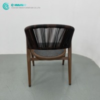 Chaise de salle à manger moderne et minimaliste en aluminium et rotin, confortable pour jardin, patio, parc et espaces extérieurs