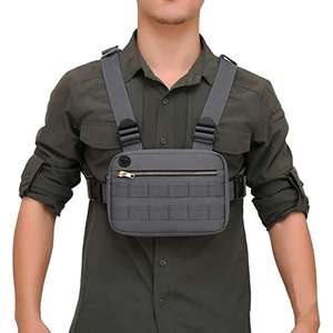 Sac de poitrine unisexe Oxford imperméable avec logo personnalisé, fermeture géométrique à boucle, tendance pour la course à pied, le sport, à porter en bandoulière ou en travers du corps - Product Image 5