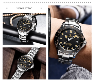 Montres <span class=keywords><strong>PAGANI</strong></span> DESIGN PD-1667, nouvelle montre automatique de luxe rétro 007 pour hommes, montre-bracelet mécanique pour hommes, acier inoxydable, étanche - Product Image 2