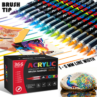 Ensemble de 366 marqueurs acryliques de qualité supérieure, stylos de peinture professionnels pour artistes, toile, bois, céramique, verre, peinture artisanale DIY