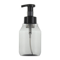 Botol Pompa Busa Isi Ulang 350ml PET dengan Kepala Pompa Busa Hitam untuk Sabun Cair, Pembersih Wajah, Pembersih Tangan, Kamar Mandi