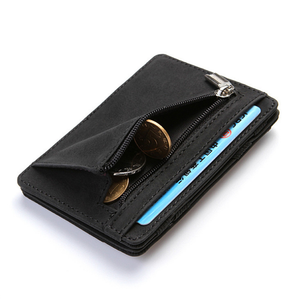 Mua Sắm Trực Tuyến Trung Quốc Cổ Phiếu Chủ Thẻ Chất Lượng Cao Pu Ma Thuật Ví Cho Người Đàn Ông Với Coin Pocket - Product Image 6