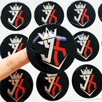 Autocollant d'étiquette transparent en résine époxy 3D personnalisé, autocollant rond en résine époxy PVC imperméable, logo personnalisé, autocollant époxy pour voiture