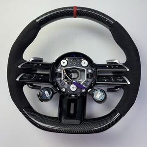 Volant sport personnalisé Mercedes AMG Dragonfly en fibre de carbone et cuir pour G-Class W463 G63 G500, fonctions complètes - Product Image 3