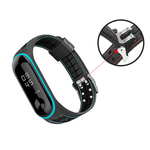 Reemplazo De nido De abeja De silicona pulsera Correa De Reloj <span class=keywords><strong>para</strong></span> Xiaomi <span class=keywords><strong>Mi</strong></span> <span class=keywords><strong>banda</strong></span> 3 <span class=keywords><strong>4</strong></span> - Product Image 5