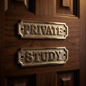 Vintage Polished Brass <b>Door</b> Name Plate with Embossed Lettering Rectangle Wall Plaque <b>for</b> Home <b>Office</b> Entryway and Pin - Product Image 3