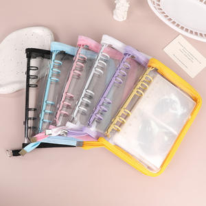 Carpeta de Anillas A6 de PVC Suave con Cierre, Bolsillos para Tarjetas y Dinero, Cuaderno Planificador, Promoción HT Color - Product Image 3