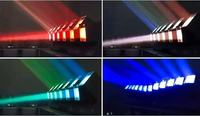 Cabeza móvil LED de haz RGBW giratoria de 12 cabezales de alta potencia para escenario, control DMX512/activación por sonido, clasificación IP66 para conciertos, clubes y fiestas