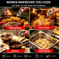 Termometer Daging Digital Bacaan Instan Akurasi Tinggi Model Pena Termometer Makanan dengan Probe yang Dapat Dicuci untuk BBQ, Memanggang, Dapur, dan Pengasap