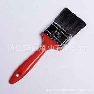 Brocha de cerdas de cerdo de 12-18 mm con mango de plástico para pintar paredes, diseño rojo - Product Image 5