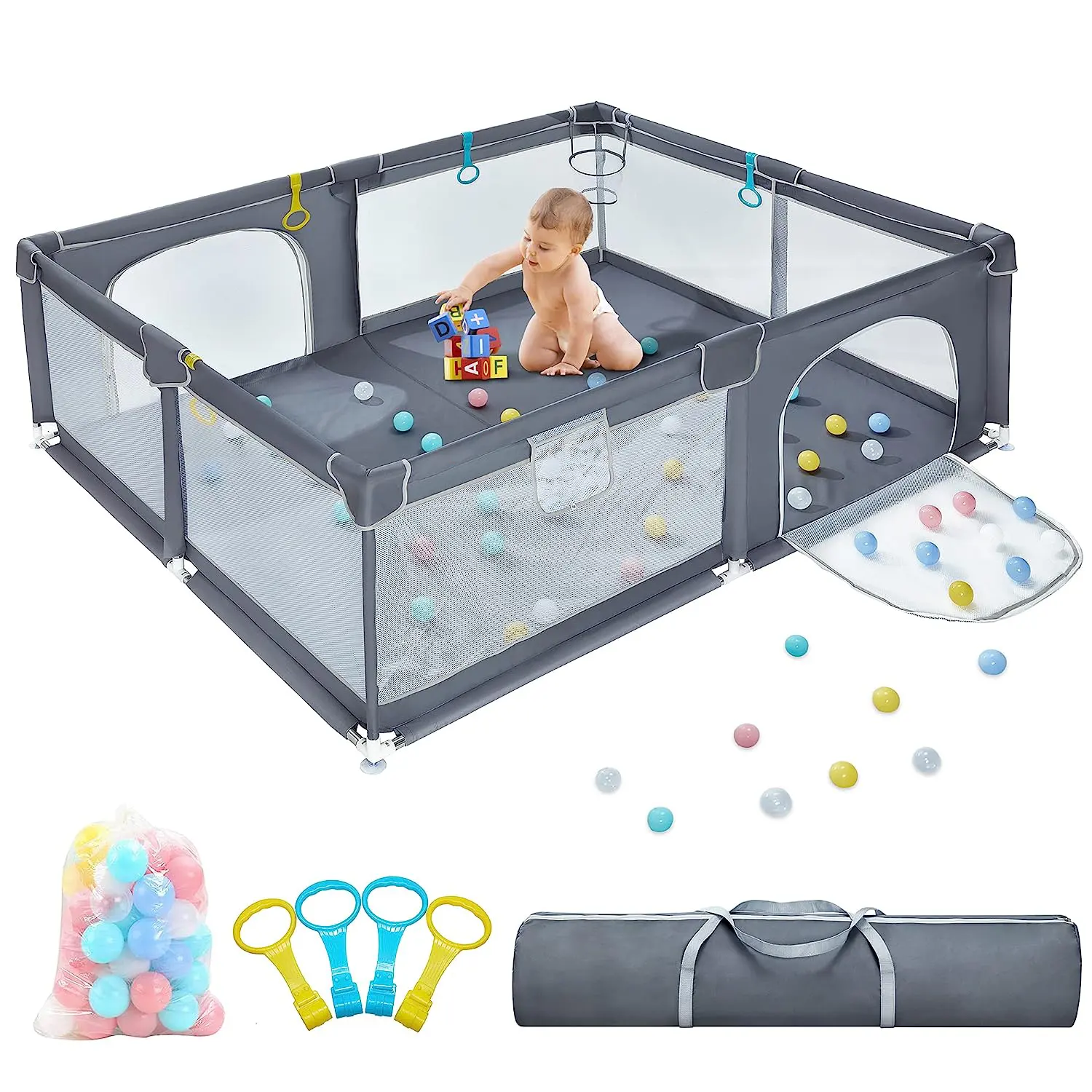 Hot Verkoop Box Spelen Tuin Hek Baby Opvouwbaar Plastic Bed Hek Voor Baby
