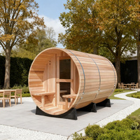 Rumah Sauna Kombinasi Uap Kering dan Uap Basah dari Kayu Hemlock Mewah dengan Sistem Kontrol Cerdas