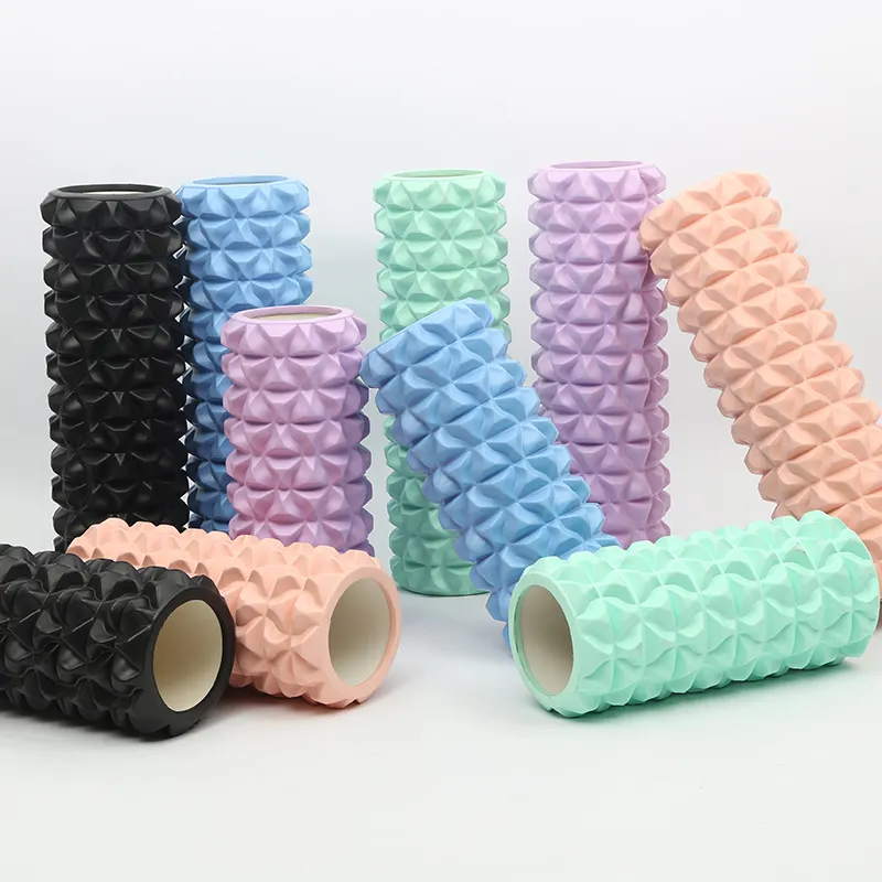 Sanfan Wholesale Soft 33cm 45cm Length High Density Foot Massage Roller Yoga Form Roller Factory Pink Foam Rollers for Massage