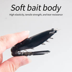 OEM ODM 2 pièces/Blister Pack 6,3g 10cm/10g 11,5cm Appât souple biomimétique en forme de crevette avec paillettes laser, appât artificiel souple en forme de crevette pour <span class=keywords><strong>la</strong></span> pêche - Product Image 4