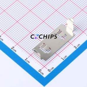 MY-2450-04 Button & Strip Battery Connector Through hole Component (THT) Connector Battery Clip Phosphor Bronze Nickel - Product Image 1