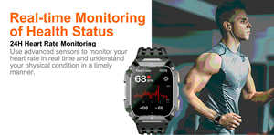 Linterna G68 <span class=keywords><strong>Reloj</strong></span> inteligente Pantalla de 1,91 pulgadas BT Llamada Ritmo cardíaco Oxígeno en sangre Control de música Al Asistente de voz <span class=keywords><strong>Reloj</strong></span> inteligente deportivo - Product Image 5