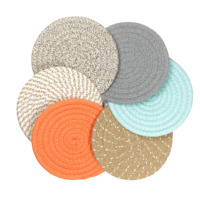 Sous-verres et sets de table réutilisables en polyester et coton de luxe pour la décoration de table, dessous de plat, dessous de tasse, dessous de pot, et plaques isolantes