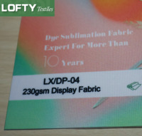 Tissu tricoté imprimable 230 g/m² pour mur d'affichage pop-up, largeur 3,2 m/2,6 m, pour impression numérique par sublimation