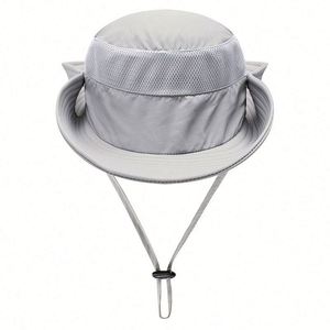 <b>Men</b> Women Summer Outdoor Fisherman Uv Resistant Wide Brim <b>Sun</b> Bucket <b>Hat</b> Tiene Heeft Breathable Hiking and Fishing <b>Hats</b> - Product Image 4