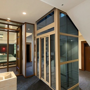 Ascenseur domestique AC à <span class=keywords><strong>prix</strong></span> réduit, production rapide, en acier peint, verre feuilleté, VVVF, pour petits bâtiments et hôtels - Product Image 2
