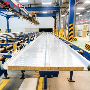 Painel de Lã de Rocha Sandwich para Parede e Telhado: Painéis de 30mm-150mm Coloridos, Isolamento à Prova de Fogo, Preço por Metro - Product Image 1