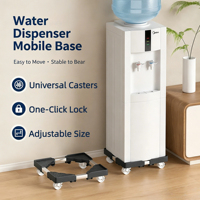 Support mobile réglable et rétractable pour distributeur d'eau, base robuste en PP avec roulettes pour machine à eau