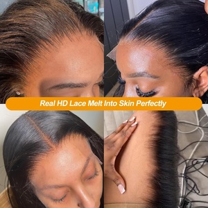 Extensiones de Cabello Humano de Calidad Superior con Cierre de Encaje, Suaves y Sedosas, Pre-Desplumadas, Nudos Decolorados, Línea de Cabello Natural, Piezas de Cabello Virgen para Uso Diario Femenino - Product Image 5