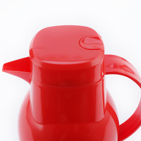 Recharge en verre rouge écologique de 1,0 L PP extérieur double paroi isolation sous vide thé thermos sous vide flacon cafetière