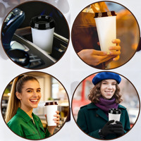 Vaso de Café Reutilizable Personalizado de 16 Onzas, de PP, con Tapa, Taza de Viaje de Gran Capacidad, Apto para Lavavajillas, Ecológico, para Beber Directamente