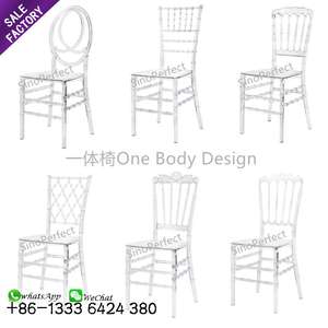 Chaises en cristal transparent d'extérieur de différents styles, vente en gros, chaises de réception pour événements, chaises en acrylique transparentes pour mariages, banquets - Product Image 2