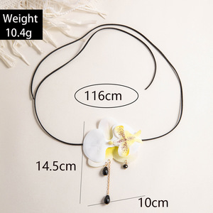 Summer Holiday Vacation Party Women Pearl Neck Chain Colorful Floral Flower <b>Collar</b> Necklace fro Women Gifts Accessories - Product Image 6